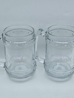 Genuine Captain Morgan Glass Tankard Stein Mugs 2 High Quality By Pasabahce EUC